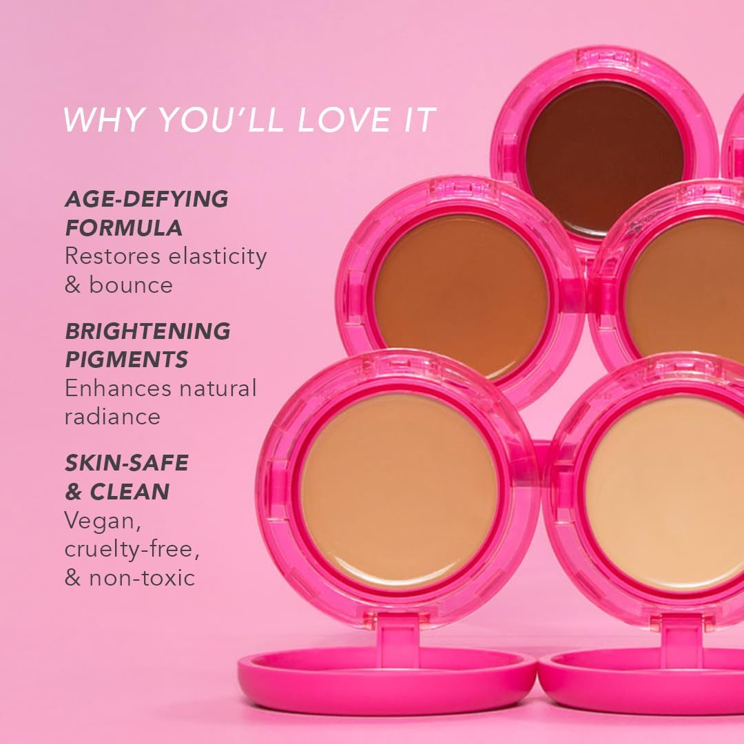 DOLL 10 balm texture close-up highlighting bounce technology for smooth finish