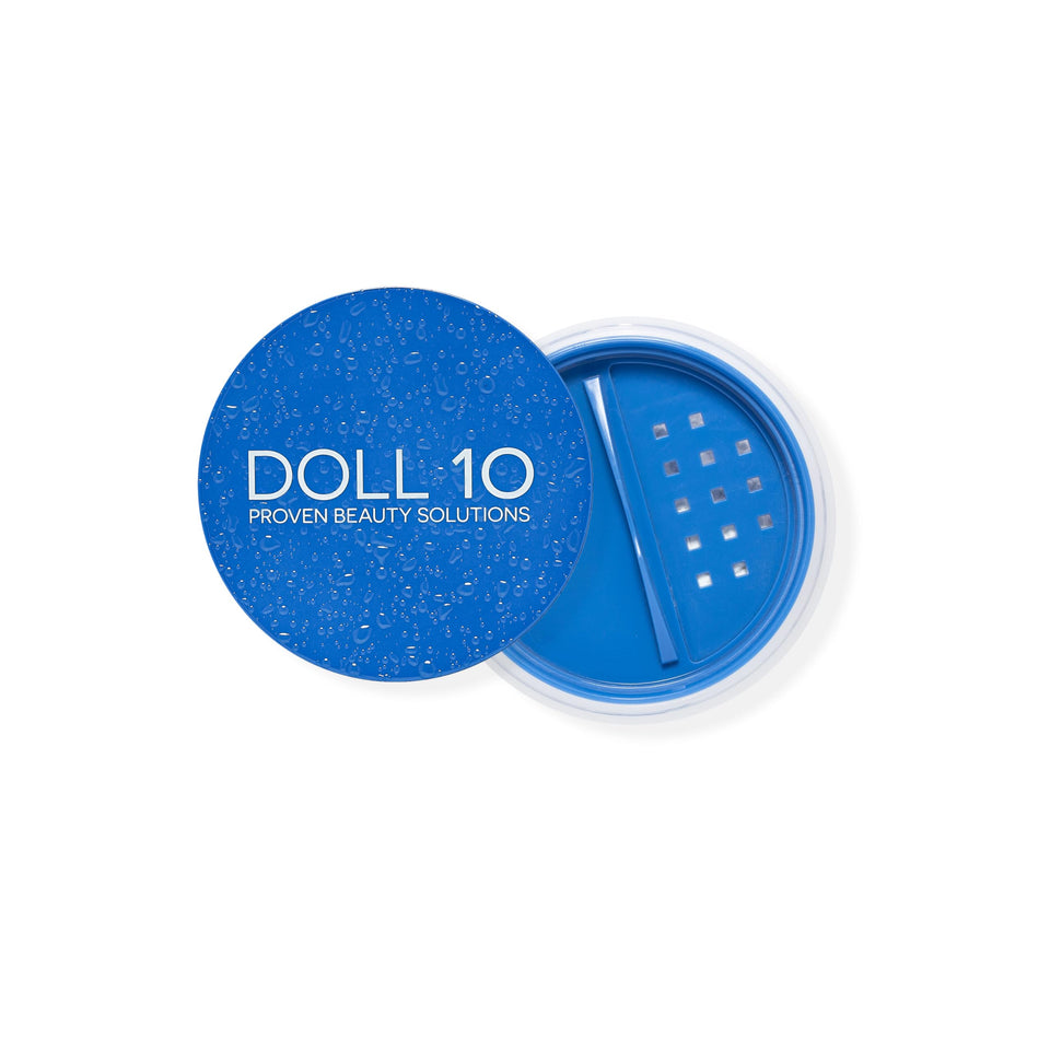 DOLL 10 WaterBlur front packaging showing compact and label, promotes a polished finish