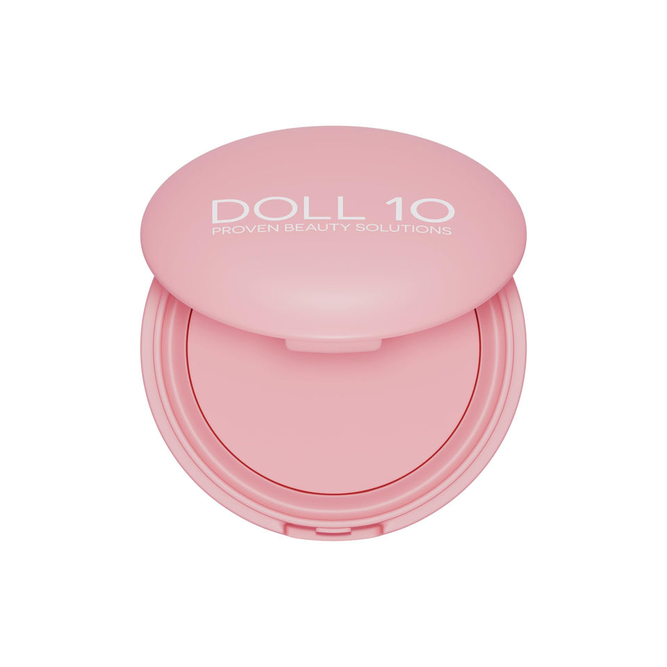 DOLL 10 compact front view showing sleek packaging and brightening benefit