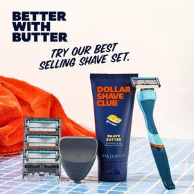 Dollar Shave Club Prep Scrub ingredients label highlighting jojoba esters and safflower oil