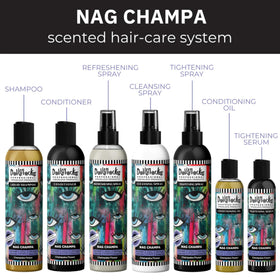 Styled bathroom scene with locs showing Dollylocks nourishing and aesthetic appeal