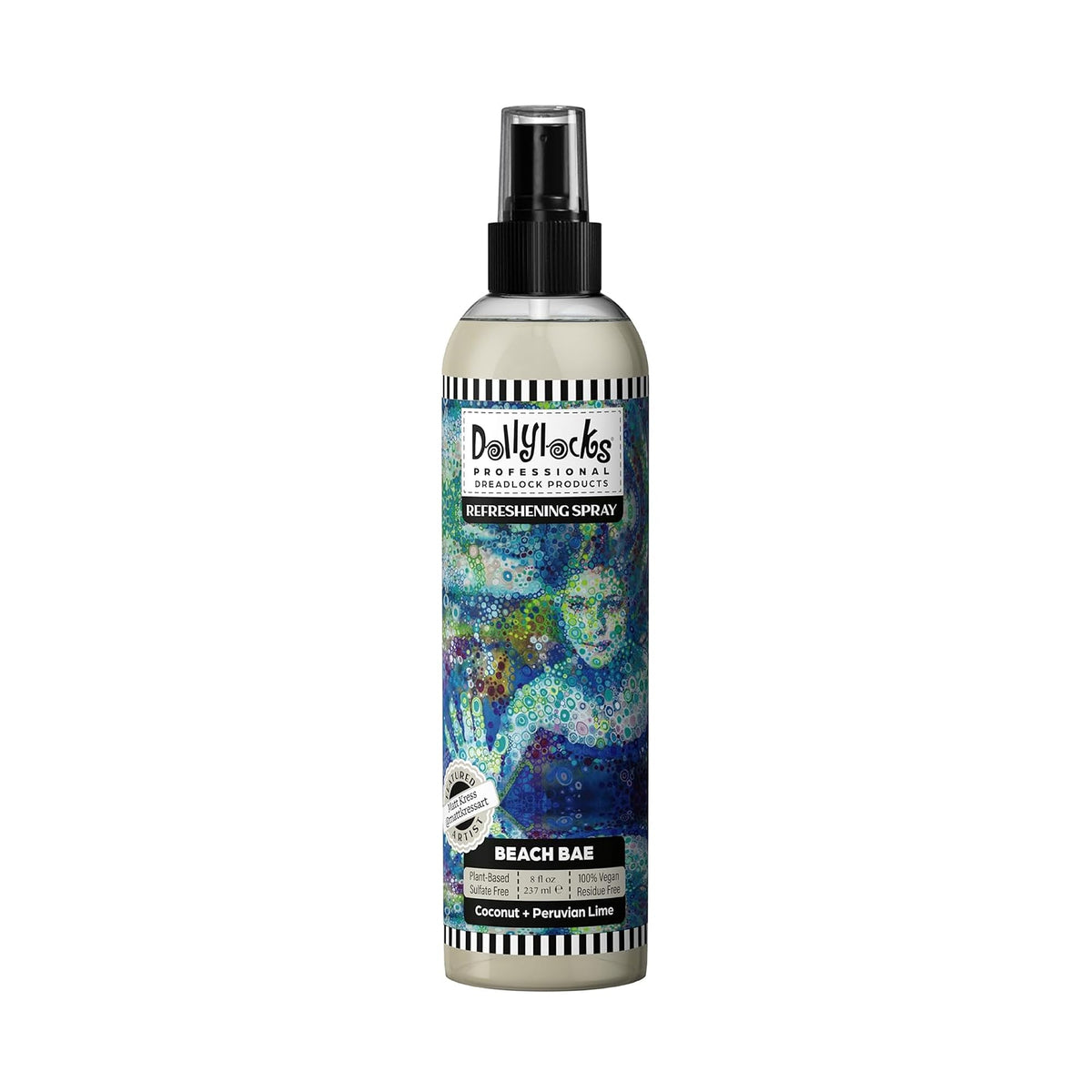 Dollylocks front packaging showing coconut lime scent and benefits