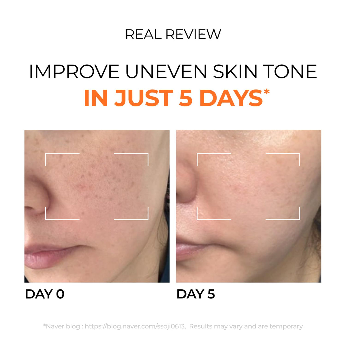 DOMINAS illustrative before and after spot area highlighting visible fade benefit