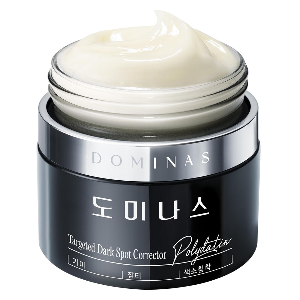 DOMINAS front packaging showing product and benefits for visible spot reduction
