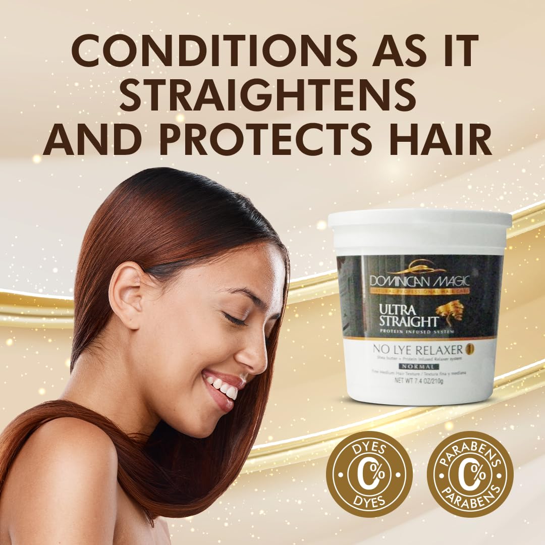 DOMINICAN MAGIC after photo smooth hair showing shine, reduced frizz, and manageability