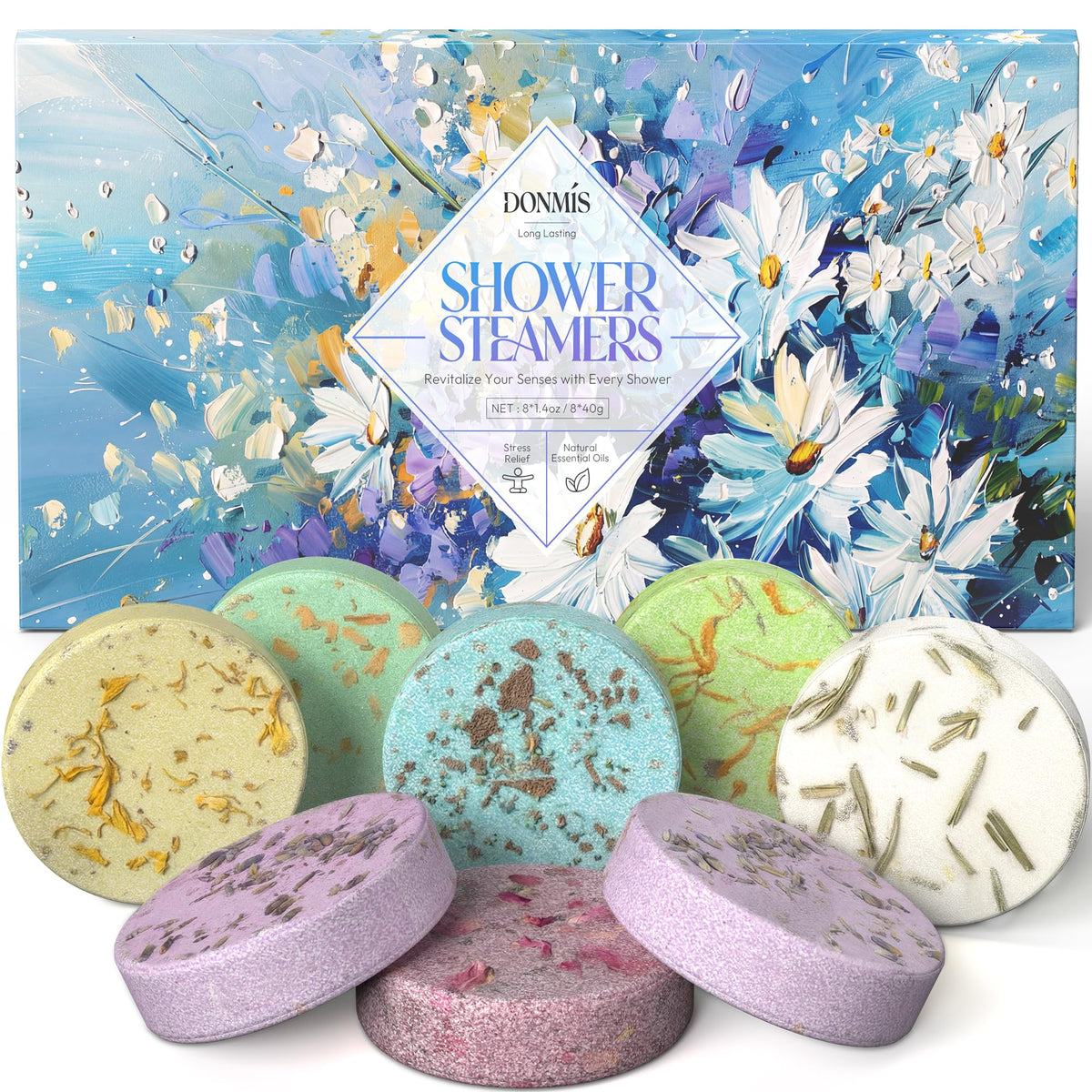 DONMIS front packaging showing 8-pack and gift-ready presentation