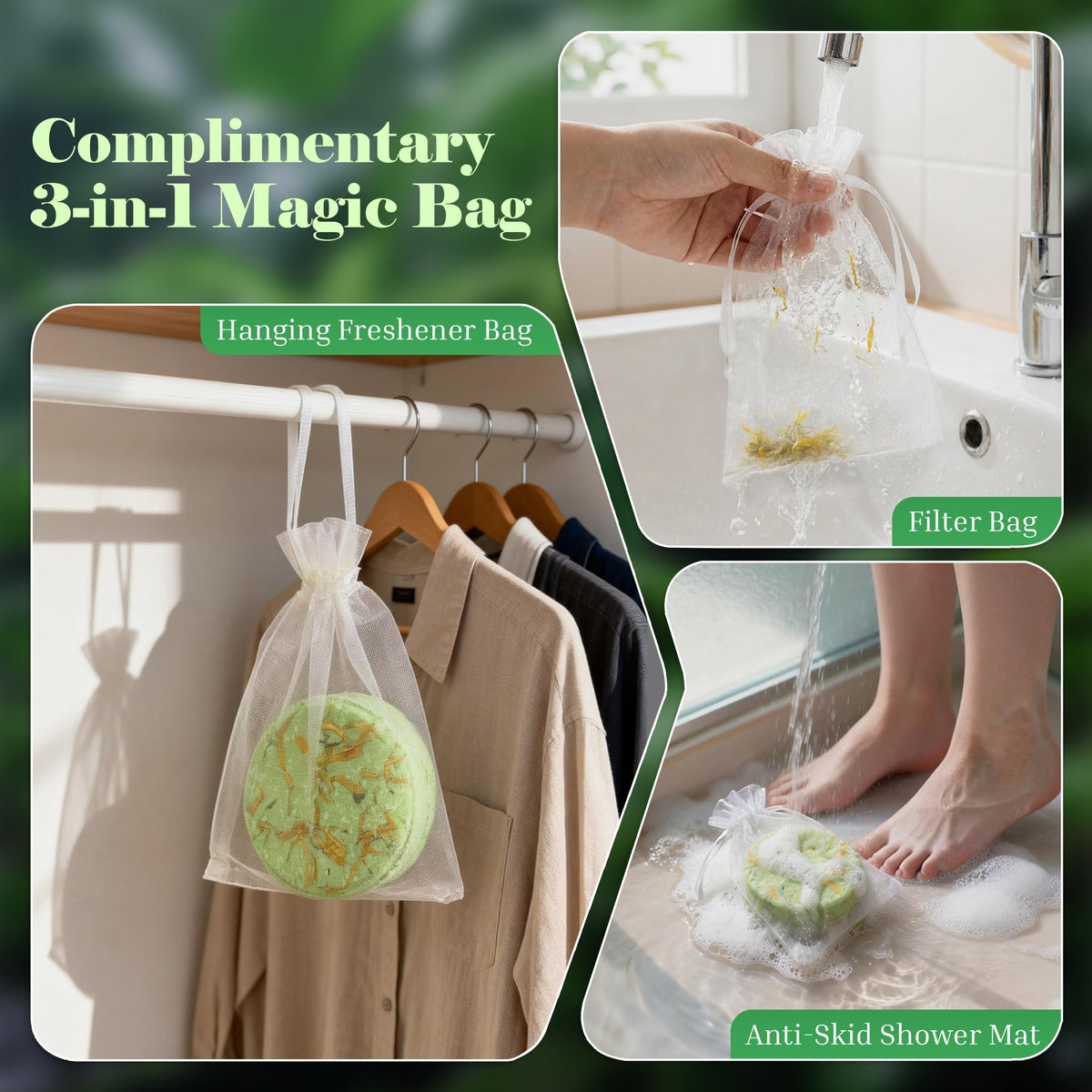 DONMIS tablet next to hand to display 40g large size and lasting scent