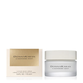 Donna Karan Cashmere Mist front jar showing elegant packaging and instant luxury