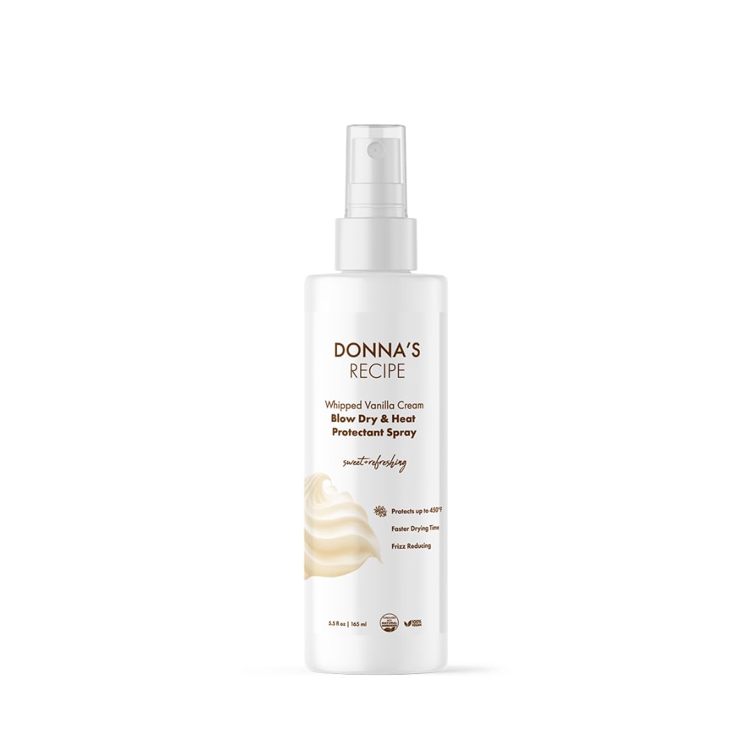 Donna's Recipe bottle front packaging shows label and vanilla scent benefit