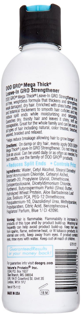DOO GRO close-up of leave-in on hair demonstrating detangling and added shine while keeping hair weightless