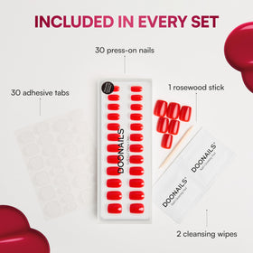 DOONAILS adhesive stickers and cleaning wipes displayed for secure application