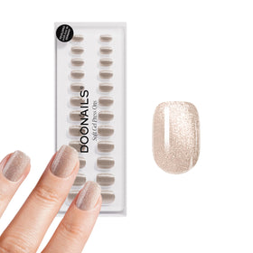 DOONAILS front packaging showing champagne metallic finish and benefits