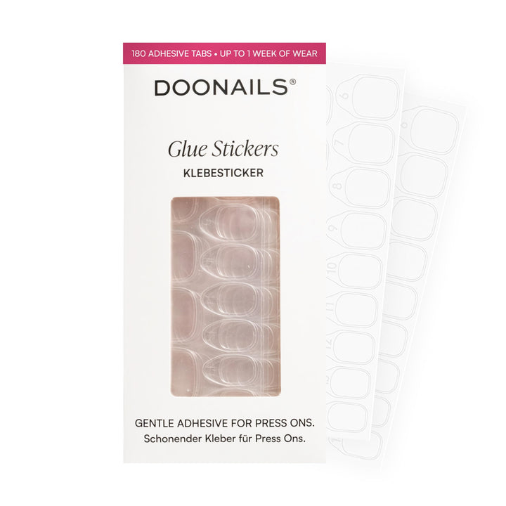 DOONAILS front packaging showing 180 waterproof tabs and brand trust