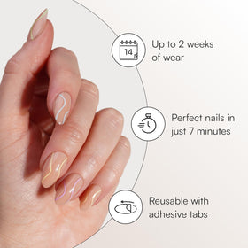 DOONAILS 30 nails arranged by size illustrating the 15-size fit versatility