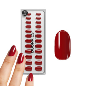 DOONAILS front packaging showing red medium round kit and glossy finish, professional result