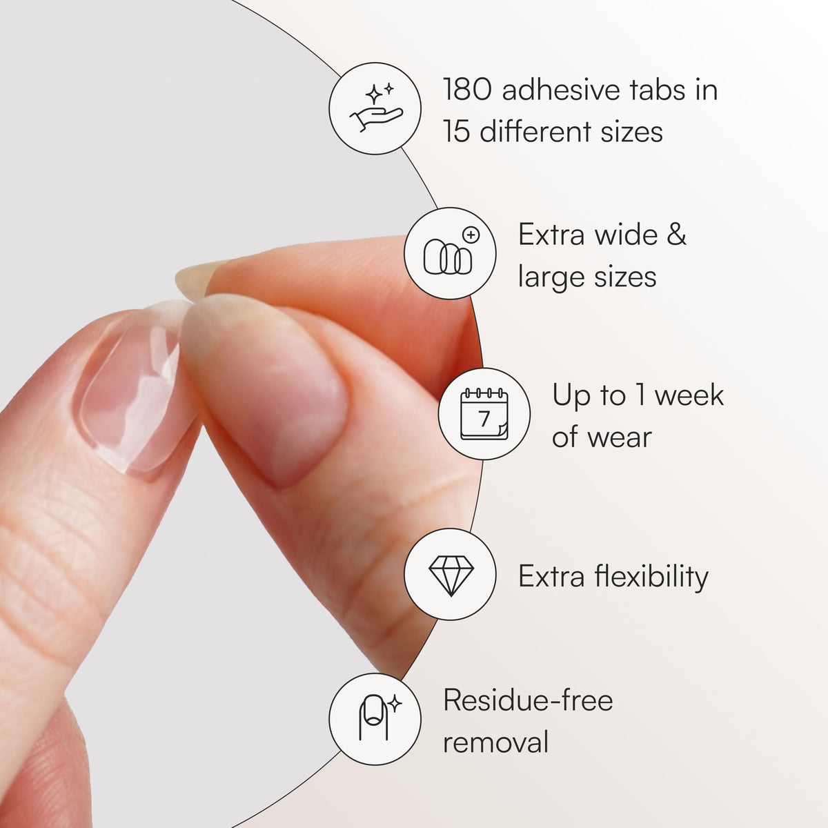 DOONAILS close-up of transparent tab sheet highlighting ultra-thin texture