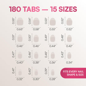 DOONAILS tab thickness shown on scale demonstrating low-bulk comfort