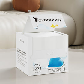DORAHONEY towel staged in bathroom for convenient travel and daily care benefit