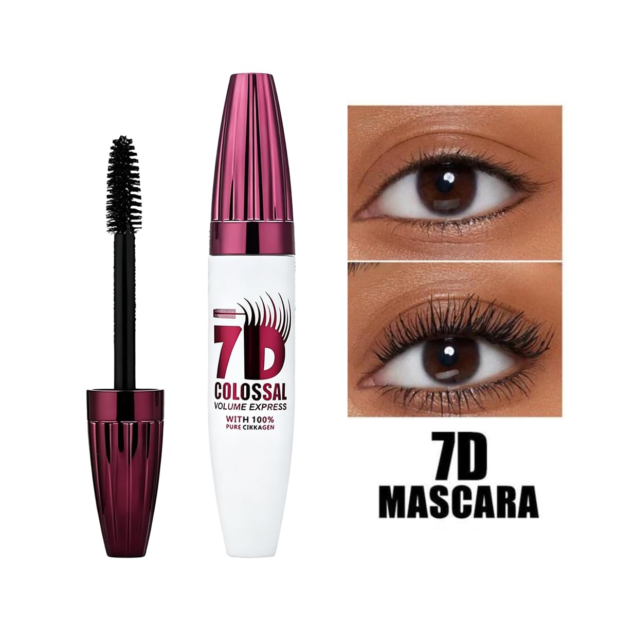 Dosoecse mascara brush closeup demonstrating precise bristles for separation