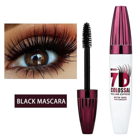 Dosoecse mascara next to ruler showing size and travel-friendly compact design