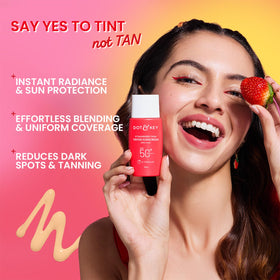 Dot & Key packaging back label showing product details and SPF information