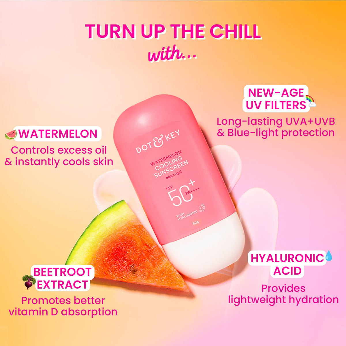 Dot & Key sunscreen layered under makeup on cheek demonstrating compatibility and smooth base