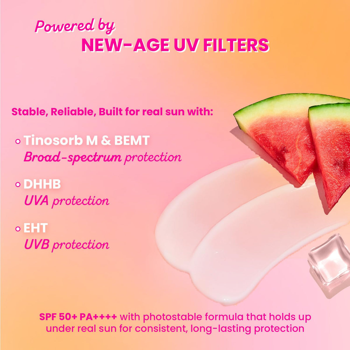 Dot & Key sunscreen texture on fingertip showing lightweight spreadability and hydration