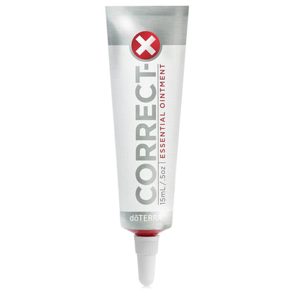 doTERRA Correct-X jar front view showing smooth balm for targeted skin comfort