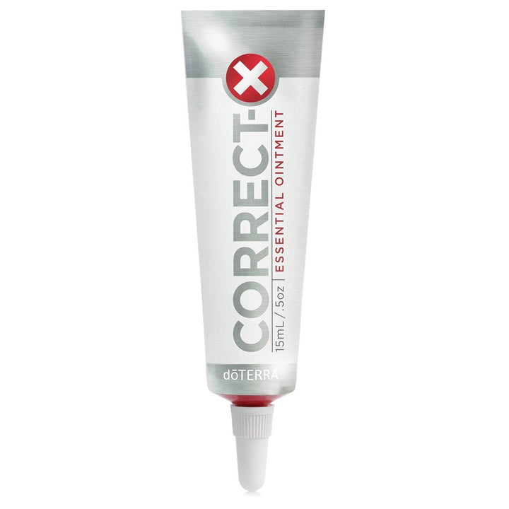 doTERRA Correct-X jar front view showing smooth balm for targeted skin comfort