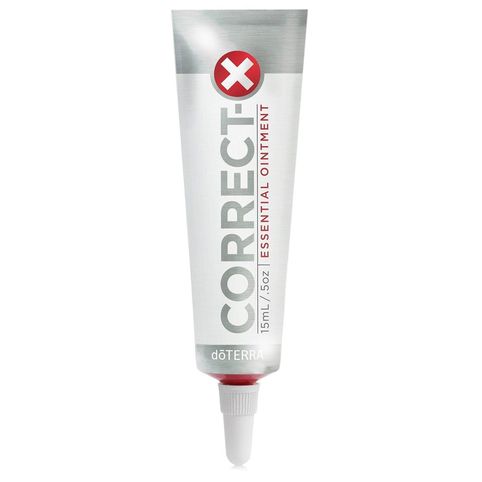 doTERRA Correct-X jar front view showing smooth balm for targeted skin comfort