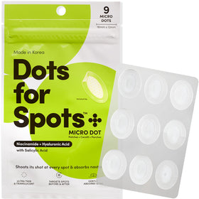 Dots for Spots front packaging showing product name and nine count benefit