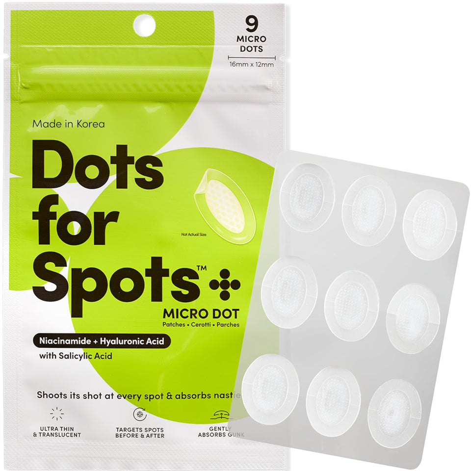 Dots for Spots front packaging showing product name and nine count benefit
