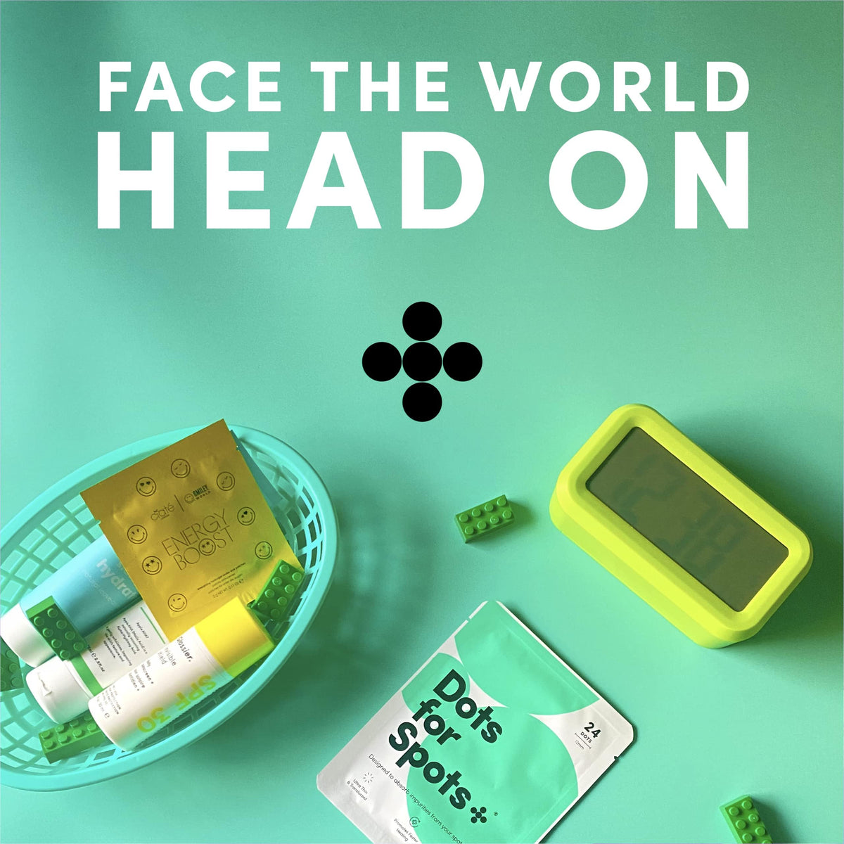 Dots for Spots used during morning skincare routine providing discreet coverage