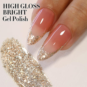 Double Rhythm gel curing under LED lamp for fast durable finish