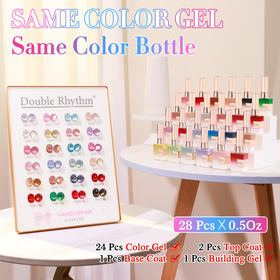 Double Rhythm bottle close-up label highlighting color and easy application
