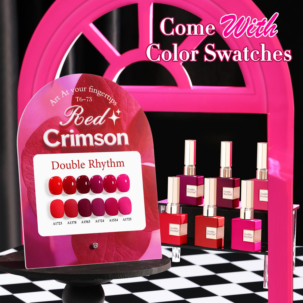 Double Rhythm bottle close-up highlighting label and smooth applicator brush benefit