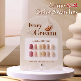 Double Rhythm bottle close-up showing brush and smooth gel application benefit precision