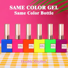 Double Rhythm bottle beside ruler showing 15 ml size for scale and portability