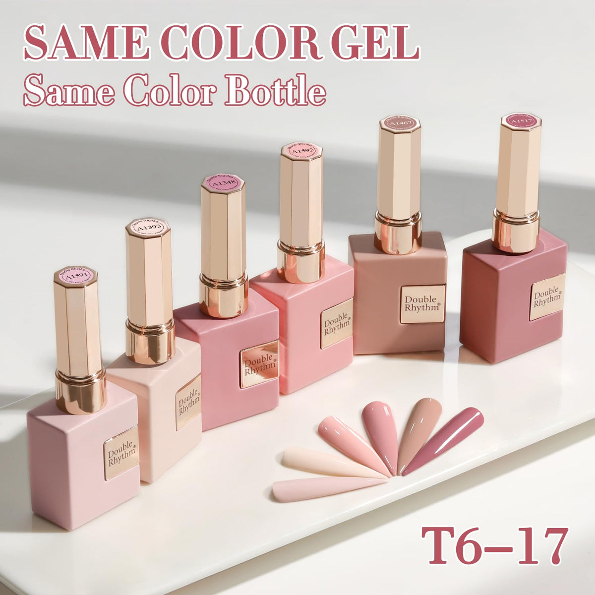 Double Rhythm bottles lined up to show consistent same-color supply