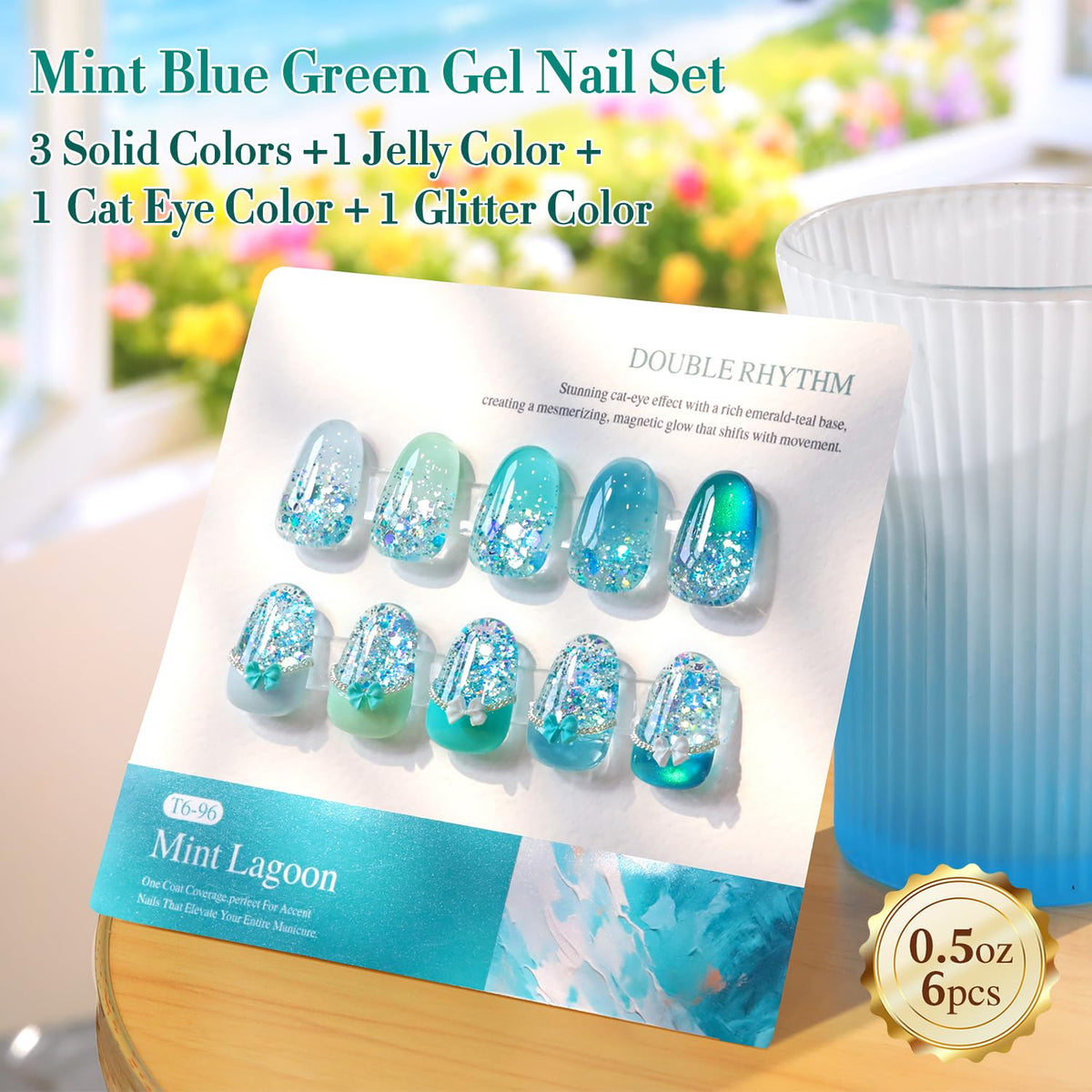 Double Rhythm brush stroke on nail demonstrating smooth, opaque coverage for neat finishes