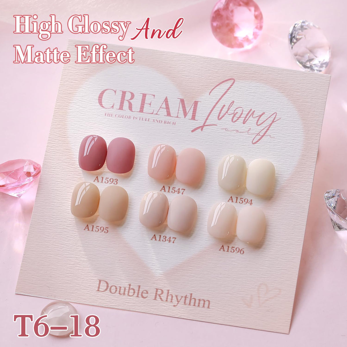 Double Rhythm brush stroke of polish showing even coverage benefit high pigmentation