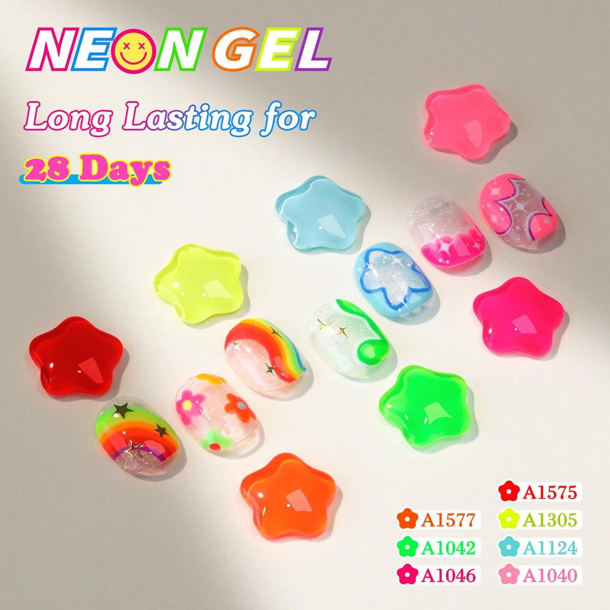 Double Rhythm finished neon nails in a lifestyle party scene showing eye-catching color impact