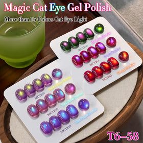 Double Rhythm magnet held over wet polish creating cat-eye shimmer