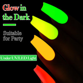 Double Rhythm color swatch fan displaying all six neon pastel shades