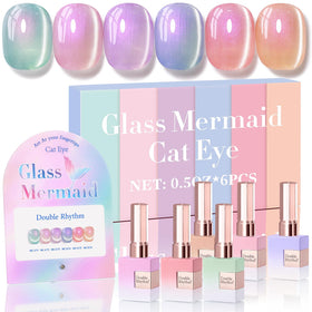 Double Rhythm front packaging showing six mermaid pink rose bottles for consistent color