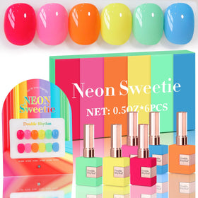 Double Rhythm front packaging showing six same-color bottles for consistent manicures