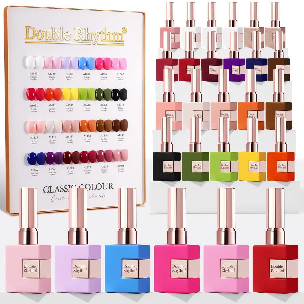 Double Rhythm front packaging showing red pink collection and full kit benefits