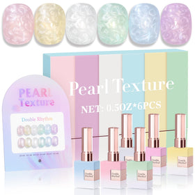 Double Rhythm front packaging showing six identical-color gel bottles for easy storage