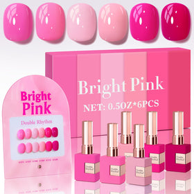 Double Rhythm front packaging showing six neon bottles and benefits