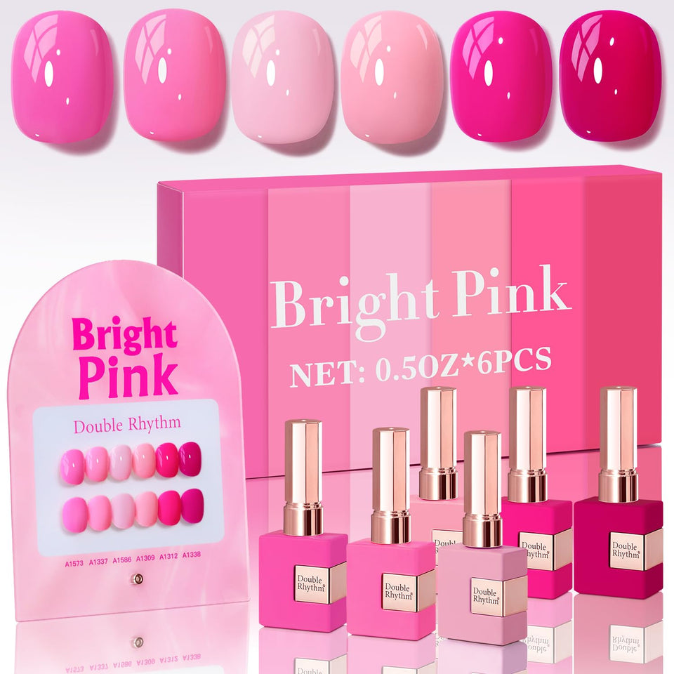 Double Rhythm front packaging showing six neon bottles and benefits
